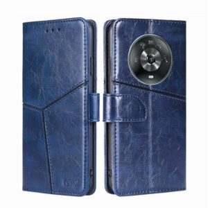 For Honor Magic4 Geometric Stitching Horizontal Flip Leather Phone Case(Blue) (OEM)