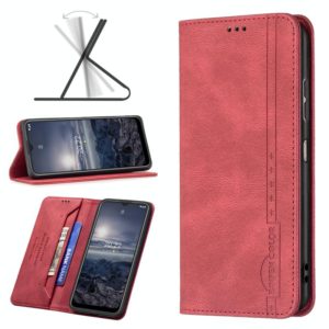 For Nokia G21 / G11 Magnetic RFID Blocking Anti-Theft Leather Phone Case(Red) (OEM)