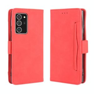 For Samsung Galaxy Note20 Ultra Wallet Style Skin Feel Calf Pattern Leather Case with Separate Card Slot(Red) (OEM)