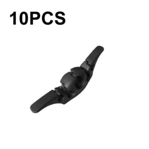 10 PCS Data Cable Storage Winding Wire Organizer(5 Holes Black) (OEM)
