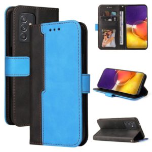 For Samsung Galaxy A82 5G Business Stitching-Color Horizontal Flip PU Leather Case with Holder & Card Slots & Photo Frame(Blue) (OEM)