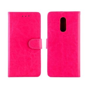 For LG Stylo 5 Crazy Horse Texture Horizontal Flip Leather Case with Holder & Card Slots & Wallet & Photo Frame(Magenta) (OEM)