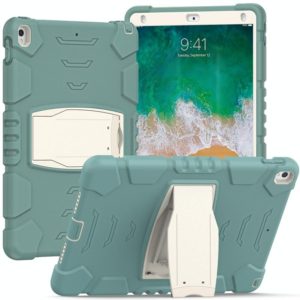 3-Layer Protection Screen Frame + PC + Silicone Shockproof Combination Case with Holder For iPad Pro 10.5 (2019) / (2017)(Emerald Green) (OEM)