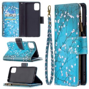 For LG K42 Colored Drawing Pattern Zipper Horizontal Flip Leather Case with Holder & Card Slots & Wallet(Plum Blossom) (OEM)