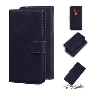 For Tecno Spark 6 Skin Feel Pure Color Flip Leather Phone Case(Black) (OEM)