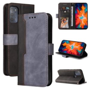 For Motorola Moto G50 Business Stitching-Color Horizontal Flip PU Leather Case with Holder & Card Slots & Photo Frame(Grey) (OEM)