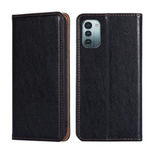 For Nokia G21 / G11 Gloss Oil Solid Color Magnetic Flip Leather Phone Case(Black) (OEM)