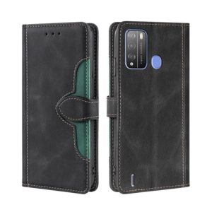 For Itel Vision 1 Pro Skin Feel Straw Hat Magnetic Buckle Leather Phone Case(Black) (OEM)
