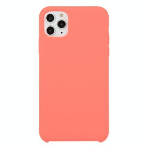 For iPhone 11 Pro Max Solid Color Solid Silicone Shockproof Case(Peach Red) (OEM)