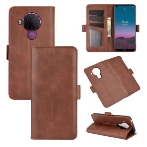 For Nokia 5.4 Dual-side Magnetic Buckle Horizontal Flip Leather Case with Holder & Card Slots & Wallet(Brown) (OEM)