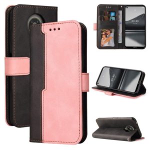 For Nokia 3.4 / 5.4 Business Stitching-Color Horizontal Flip PU Leather Case with Holder & Card Slots & Photo Frame(Pink) (OEM)
