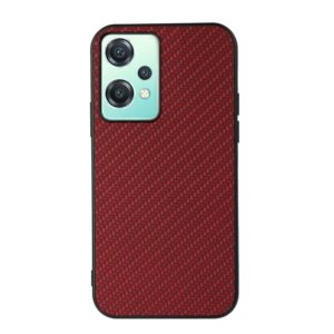 For OnePlus Nord CE 2 Lite 5G Carbon Fiber Texture Shockproof Protective Phone Case(Red) (OEM)