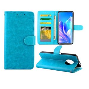 For Huawei Enjoy 20 Plus 5G Crazy Horse Texture Leather Horizontal Flip Protective Case with Holder & Card Slots & Wallet & Photo Frame(Baby Blue) (OEM)