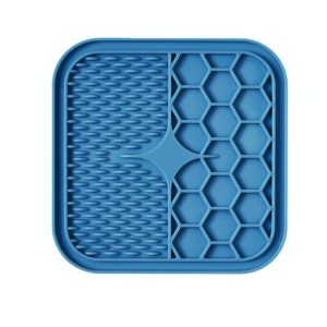 A012 Silicone Pet Sucker Licking Pad Anti-Choking Slow Food Bowl, Specification: Small(Blue) (OEM)