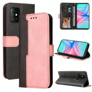 For Infinix Hot 10 Business Stitching-Color Horizontal Flip PU Leather Case with Holder & Card Slots & Photo Frame(Pink) (OEM)