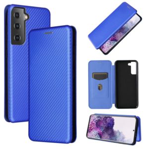 For Samsung Galaxy S30 Carbon Fiber Texture Horizontal Flip TPU + PC + PU Leather Case with Card Slot(Blue) (OEM)
