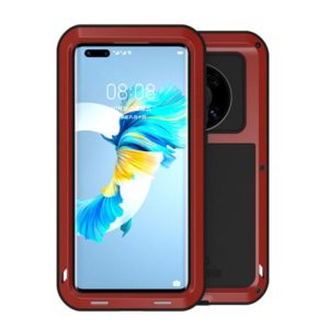 For Huawei Mate 40 LOVE MEI Metal Shockproof Waterproof Dustproof Protective Case without Glass(Red) (OEM)