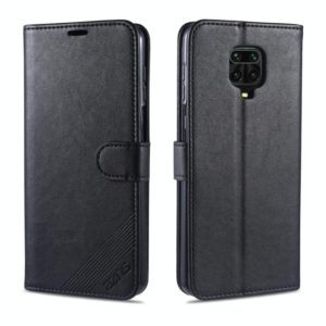 For Xiaomi Redmi Note 9S / Note 9 Pro AZNS Sheepskin Texture Horizontal Flip Leather Case with Holder & Card Slots & Wallet(Black) (AZNS) (OEM)