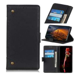 For ZTE Axon 11 5G Copper Buckle Retro Crazy Horse Texture Horizontal Flip Leather Case with Holder & Card Slots & Wallet(Black) (OEM)
