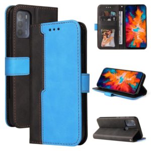 For Motorola Moto G50 Business Stitching-Color Horizontal Flip PU Leather Case with Holder & Card Slots & Photo Frame(Blue) (OEM)