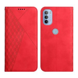 For Motorola Moto G31 / G41 Diamond Splicing Skin Feel Magnetic Leather Phone Case(Red) (OEM)