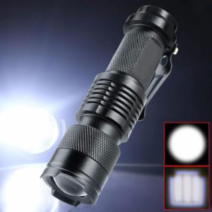 LED Outdoor Rechargeable Telescopic Zoom Mini Glare Flashlight, Specification:Single (OEM)