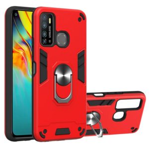 For Infinix X656 / Hot 9 / X655 Armour Series PC + TPU Protective Case with Ring Holder(Red) (idewei) (OEM)