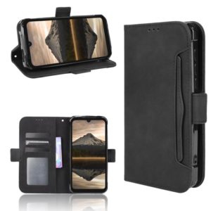 For Doogee S86 / S86 Pro Skin Feel Calf Pattern Horizontal Flip Leather Case with Holder & Card Slots & Photo Frame(Black) (OEM)