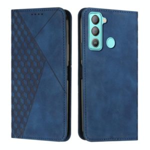 For Tecno POP 5 LTE Diamond Splicing Skin Feel Magnetic Leather Phone Case(Blue) (OEM)