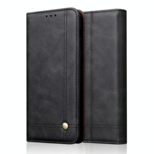 Casual Style Retro Crazy Horse Texture Horizontal Flip Leather Case for OnePlus 7 Pro, with Card Slots & Holder & Wallet (Black) (OEM)