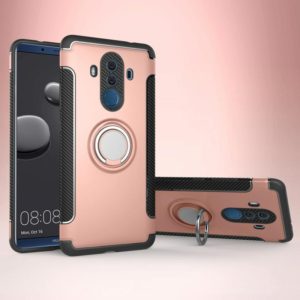 Magnetic 360 Degree Rotation Ring Holder Armor Protective Case for Huawei Mate 10 Pro (Rose Gold) (OEM)