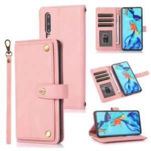 For Huawei P30 PU + TPU Horizontal Flip Leather Case with Holder & Card Slot & Wallet & Lanyard(Pink) (OEM)