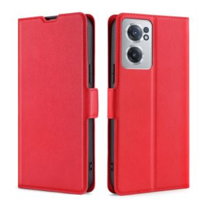For OnePlus Nord CE 2 5G Ultra-thin Voltage Side Buckle Flip Leather Case(Red) (OEM)
