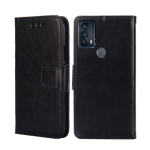 For TCL 20B 6159K Crystal Texture Leather Phone Case(Black) (OEM)