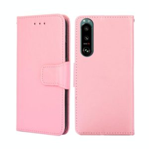 For Sony Xperia 5 III Crystal Texture Leather Phone Case(Pink) (OEM)