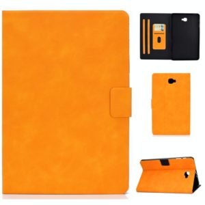 For Samsung Galaxy Tab A 10.1 (2016) T580/T585 Cowhide Texture Horizontal Flip Leather Case with Holder & Card Slots & Sleep / Wake-up Function(Khaki) (OEM)