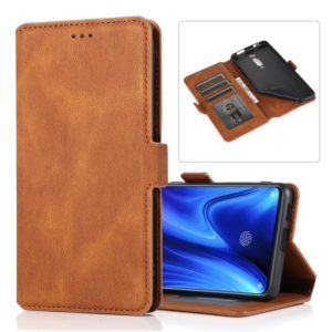 For Xiaomi Redmi K20 Pro Retro Magnetic Closing Clasp Horizontal Flip Leather Case with Holder & Card Slots & Photo Frame & Wallet(Brown) (OEM)