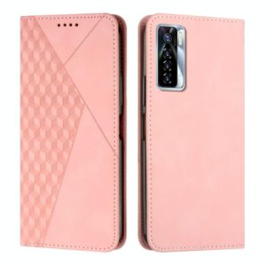 For Tecno Camon 17P / 17 Pro Diamond Splicing Skin Feel Magnetic Leather Phone Case(Rose Gold) (OEM)