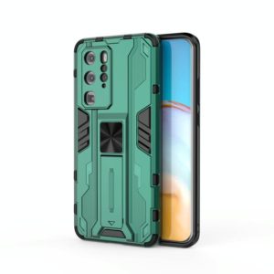 For Huawei P40 Pro Supersonic PC + TPU Shock-proof Protective Case with Holder(Green) (OEM)