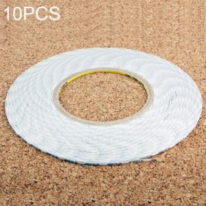 10 PCS 1mm Double Sided Adhesive Sticker Tape for Phone Touch Panel Repair, Length: 50m(White) (OEM)