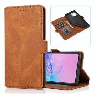 For Samsung Galaxy S10 Lite Retro Magnetic Closing Clasp Horizontal Flip Leather Case with Holder & Card Slots & Photo Frame & Wallet(Brown) (OEM)