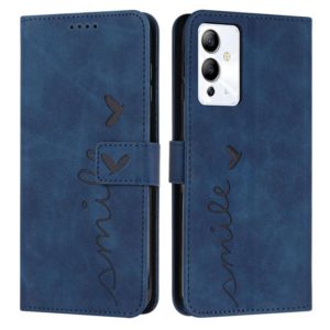 For Infinix Note 12i Skin Feel Heart Pattern Leather Phone Case(Blue) (OEM)