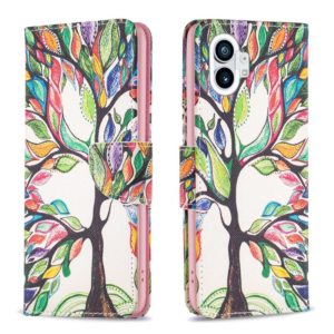 For Nothing Phone 1 Colored Drawing Pattern Leather Phone Case(Tree Life) (OEM)