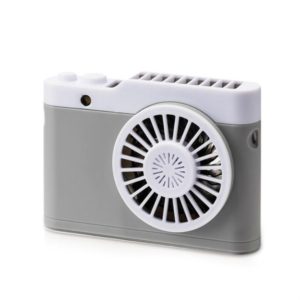 Portable Mini Usb Charging Camera Fan Hanging Neck Small Fan(Gray) (OEM)