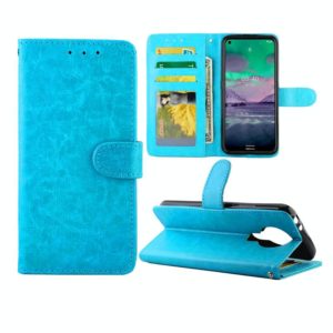 For Nokia 3.4 Crazy Horse Texture Leather Horizontal Flip Protective Case with Holder & Card Slots & Wallet & Photo Frame(baby Blue) (OEM)