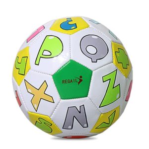 REGAIL No. 2 Intelligence PU Leather Wear-resistant Letter Football for Children, with Inflator (REGAIL) (OEM)