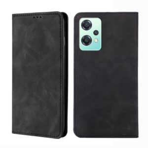 For OnePlus Nord CE 2 Lite 5G Skin Feel Magnetic Horizontal Flip Leather Phone Case(Black) (OEM)