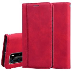 For Huawei P40 Pro Frosted Business Magnetic Horizontal Flip PU Leather Case with Holder & Card Slot & Lanyard(Red) (OEM)