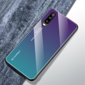 For Huawei P30 Gradient Color Glass Case(Purple) (OEM)