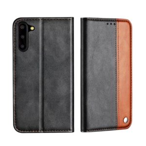 For Galaxy Note10 Business Solid Color Stitching Horizontal Flip Leather Case, with Holder & Card Slots & Wallet & Lanyard(Brown) (OEM)